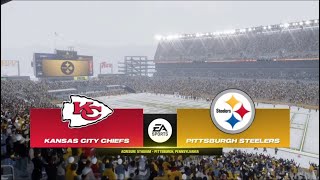 Madden NFL 24  Kansas City Chiefs 132 Vs Pittsburgh Steelers 86 Week 17 Madden 25 Rosters [upl. by Lledniw]