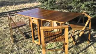 Drop Leaf Table with Folding Chairs [upl. by Auberta]