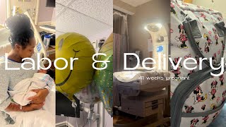 LABOR amp DELIVERY VLOG ᝰᥫ᭡。INDUCED AT 41 WEEKS  24 HOURS IN LABOR [upl. by Nador224]