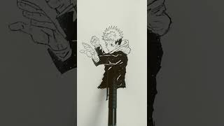 Yuji Itadori drawing jujutsukaisen like and subscribe for moreshorts [upl. by Wager]