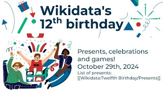 Wikidatas 12th birthday presents demos [upl. by Ahsitneuq318]