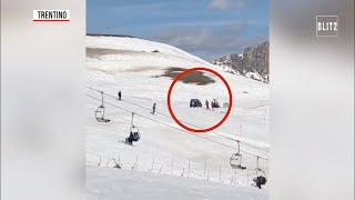 Trentino anziano finisce in auto sulla pista da sci quotCercavo il ristorantequot [upl. by Sitnalta]