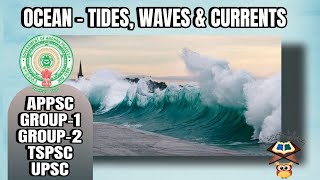 OCEANS  TIDES WAVES OCEAN CURRENTS  in TELUGU amp ENGLISH  APPSC TSPSC UPSC [upl. by Rhett]