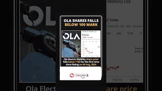 Ola shares falls below 100 mark ओला शेयर्स फॉल्स below 100 मार्क growing money [upl. by Allekram744]