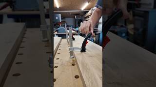 Fastest Workbench Clamp ⏱️woodworking tools youtubecreatorcommunity clamps howto maker [upl. by Nisen978]