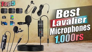 Top 5 best lavalier microphone in india  best LavalierCollar Mics Under ₹1000🔥 [upl. by Ecinreb]