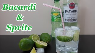 Bacardi amp Sprite Cocktail  refreshing summer drink [upl. by Veljkov839]