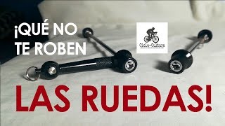 EVITA EL ROBO DE TUS RUEDAS CON ESTE CIERRE ESPECIAL  BICI A DIARIO [upl. by Bonar]