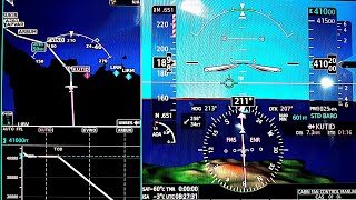 4K  Modern Jet Aircraft instrument view during a visual approach  HONDA JET  60fps [upl. by Llenaj]