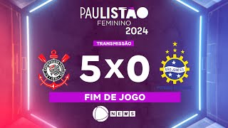 Paulistão Feminino Sicredi Corinthians 5 x 0 São José na Record News  29092024 [upl. by Gainor629]