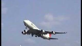 JAL Boeing 747 ArkeFly 767 Onur Air A321 takeoff Amsterdam [upl. by Kym580]