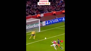 Lukas Podolski Amazing Goal goals goalkeeper football footballskills [upl. by Anitsim]