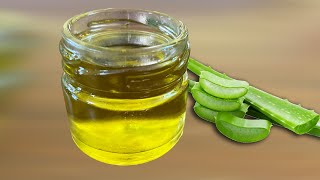 Homemade Natural Hair Serum  Aloe Vera Gel To Get Soft Smooth amp Shiny Hair [upl. by Ilagam]