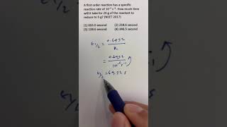 How much time will it take for 20g of the reactant to reduce to 5g k  102 s1 firstorder rxn [upl. by Cocke]