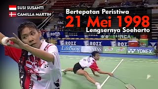 Last Dance Susi Susanti vs Camilla Martin  Uber Cup 1998 [upl. by Notsae]