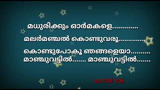 madhurikkum ormakale karaoke with lyrics [upl. by Sethrida621]