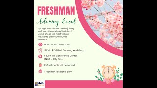 Freshmen Advising Event—Spring 2023 [upl. by Urial769]