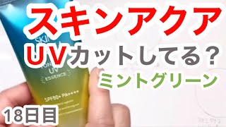 【18日目】スキンアクア（ミントグリーン）はUVカットできてるの？【30日後に収益停止か】 [upl. by Onej]