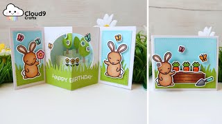 Lawn Fawn Some Bunny Center Picture Window Card Cloud9 Crafts [upl. by Ettenot790]