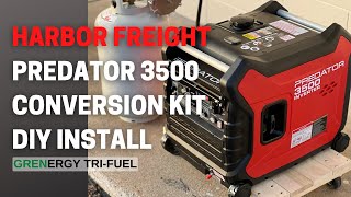 Harbor Freight Predator 3500 Ver1  How to Install Grenergy Propane  Natural Gas Conversion Kit [upl. by Bloxberg]