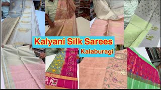 Kalaburagi Pure silk saree collection  ilkal handloom pure silk sarees  Kalyani cards amp sarees [upl. by Anglim]