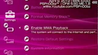 PSP Custom Firmware 660 ME\LME 18 LightSpeed Final All PSPs [upl. by Erdnoid]