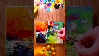 Contemporary Colorful Abstract Painting in Acrylics  Relaxing Art  Time Lapse [upl. by Nyar]