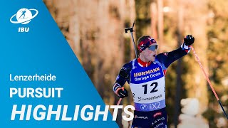 World Cup 2324 Lenzerheide Men Pursuit Highlights [upl. by Liebermann]