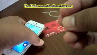 Cara Mengeluarkan dan Memasukan Nano SIM Card Pada iPhone 5 6 7 [upl. by Yrennalf]