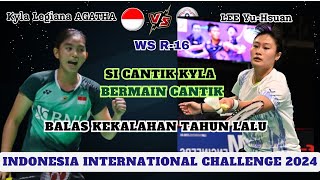 BERMAIN CANTIK  Kyla Legiana AGATHA INA vs LEE YuHsuan TPE  R16 BNI IIC 2024 [upl. by Acina]