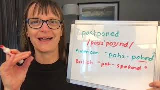 How to Pronounce Postponed American vs British English [upl. by Drue]