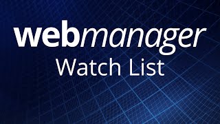 Watch List  WebManager [upl. by Mountfort]