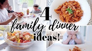 4 FAMILY DINNER IDEAS  MEAL PLANNING RECIPES [upl. by Yevre]