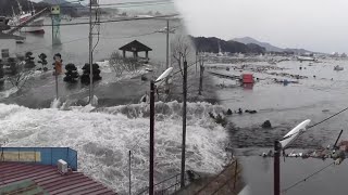 2011 Japan Tsunami  Kesennuma Bay Full Footage [upl. by Kusin]