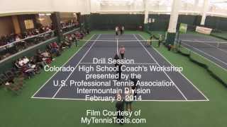 Tennis Drills for High School Coaches Colorado High School Tennis Coaches Convention 2014 [upl. by Ylekalb]