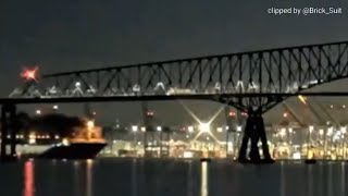 RAW Cargo ship loses power crashes into the Baltimore Bridge [upl. by Eelra]