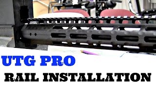 UTG Pro KeymodMLok AR15 Rail Installation [upl. by Acirea]