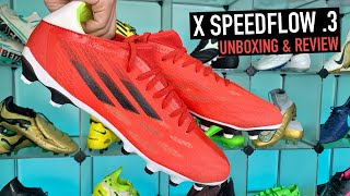 ADIDAS X SPEEDFLOW 3  UNBOXING amp REVIEW [upl. by Cadmarr910]