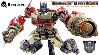 WOW Transformers Rise Of The Beasts OPTIMUS PRIME Threezero DLX Action Figure Review [upl. by Aiello410]