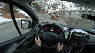 Winter driving to Meribel  ski resort  French alps Renault Traffic cockpit POV part 1 [upl. by Yajiv]