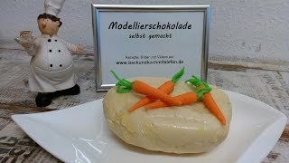 Helle Modellierschokolade selbst gemacht  Rezept  Tutorial [upl. by Amaras]