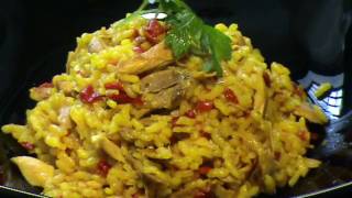 Arroz al horno con pollo y pimientos [upl. by Sabino]