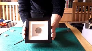 Mounting a Coin for Display in a Box Frame Conservation method [upl. by Irami]