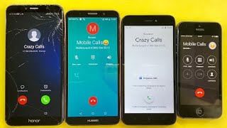 Crazy Calls on Phones Honor 7A pro Huawei Y5 lite Redmi Go IPhone 5 [upl. by Eseilanna]