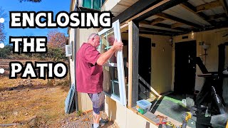 2nd Time EVER Installing WindowsEnclosing Screened PatioDay2 [upl. by Backler]