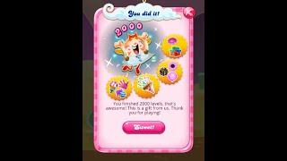 Candy Crush Saga Level 2000  Sugar Stars 10 Moves Completed [upl. by Enyad]