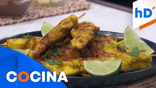 Receta para preparar un delicioso satay de pollo  hoyDía  Telemundo [upl. by Addis]