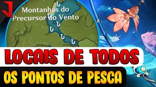 TODOS OS LOCAIS DE PESCA DO JOGO  GENSHIN IMPACT [upl. by Ettigirb]