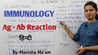 Antigen antibody reaction in hindi AgAb Reaction Types of agab reaction  Precipitation reaction [upl. by Rocco]