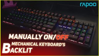 Manually ONOF Mechanical Keyboard BackLit  Rapoo v500se [upl. by Evot]